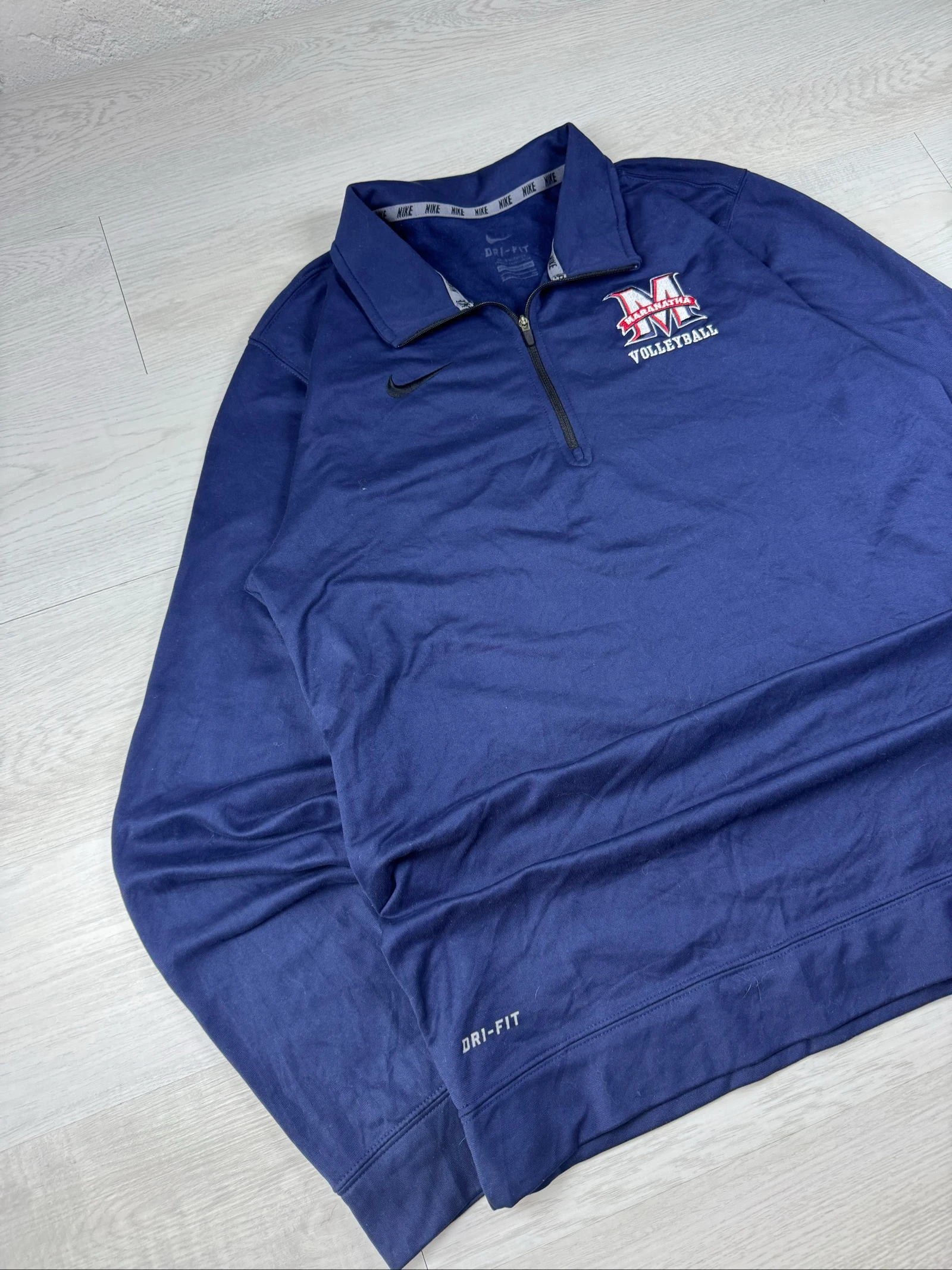 Nike Dri-FIT Maranatha Voleibol 1/2 Zip Sudadera Azul Marino S – photo 3
